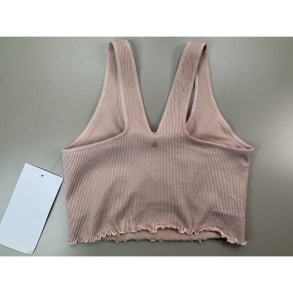 Spiritual Gangster NWT Women’s Crop Tank Size XS S Pink Ballet Ribbed Revolve - Picture 8 of 11